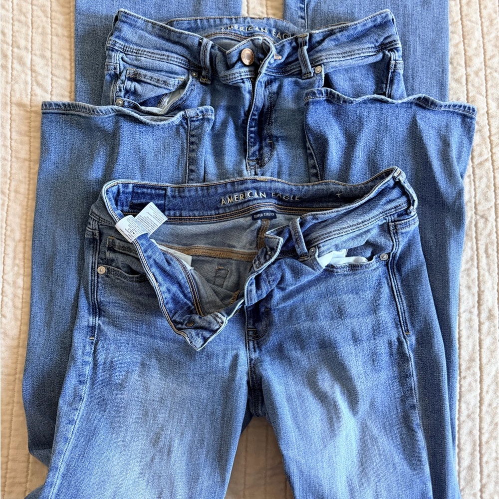 American Eagle Outfitters Blue Boot Cut Jeans 2 pair. - Picture 2 of 2
